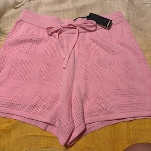 Monrow pink knitted shorts size medium